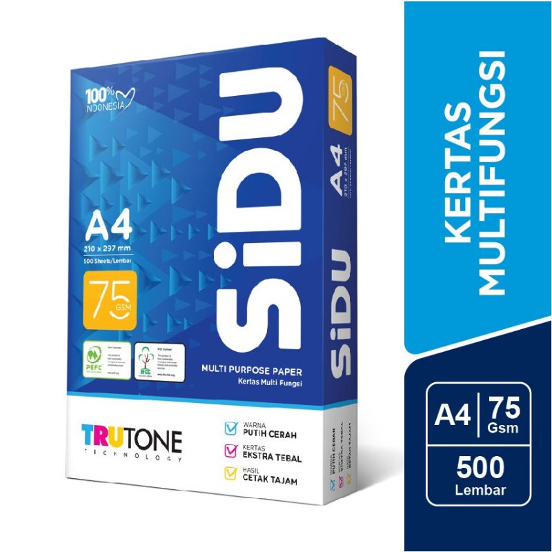 กระดาษ A4 HVS 70gr/75gr SIDU