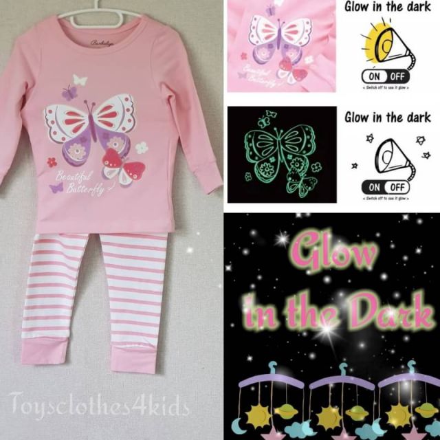 ชุดนอนเด็กเรืองแสงลายผีเสื้อ อายุ 28 ปี Glow in the Dark Pyjamas