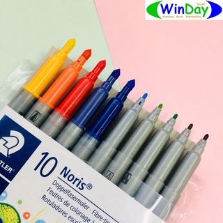 ปากกาเมจิก STAEDTLER	ปากกา เมจิก 2 หัว 10 สี ลายนอริสคลับ