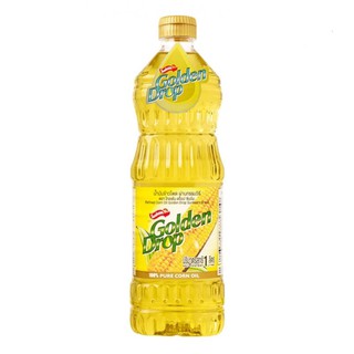 น้ำมันข้าวโพด 100% ผ่านกรรมวิธี ตราโกลเด้น ดร็อป ขนาด 1 ลิตร Golden Drop Corn Oil