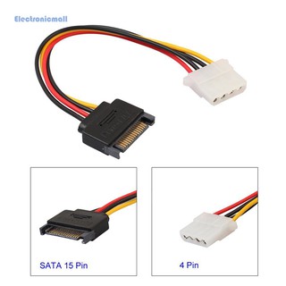 ele sata 15 pin male to ide big 4pin ฮาร์ดดิสก์ไดรฟ์สายเคเบิ้ลเชื่อมต่อ