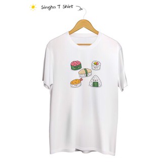 SINGHA T-Shirt เสื้อยืดกสรีนลาย แก๊งข้าวปั้น