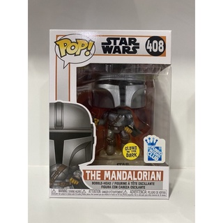 Funko Pop The Mandalorian Flying with Blaster (เรืองแสง) Star Wars Exclusive Glow In The Dark408