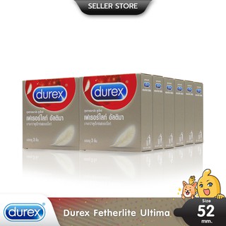 Durex Fetherlite Ultima ถุงยางอนามัย ผิวเรียบ บางพิเศษ ขนาด 52.5 มม. บรรจุ 12 กล่อง (36 ชิ้น)