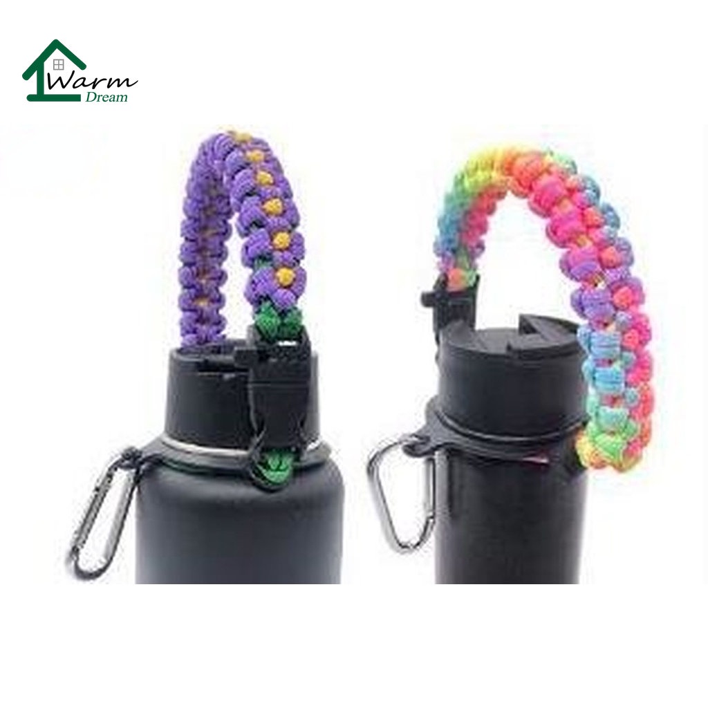 Aquaflask ขวดน้ํา 12oz-64oz รูปดอกไม้ เชือก ขวดน้ํา ขวดน้ําไฮโดร ขวดน้ํา สายคล้องไหล่ สีเชือกมือ ถ้วยเชือก อเนกประสงค์