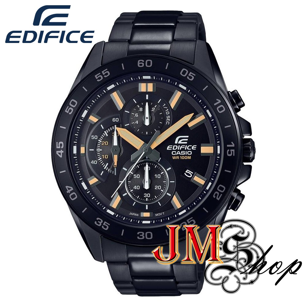 Casio Edifice Chronograph นาฬิกาข้อมือผู้ชาย สายสแตนเลส รุ่น EFV-550DC-1AVUDF (สีรมดำ)