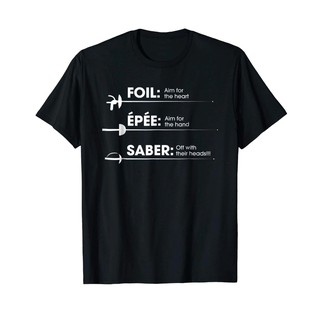 เสื้อยืดผู้ชาย 2019s สําหรับ Fencing -Foil Saber Definition Gift For Fans