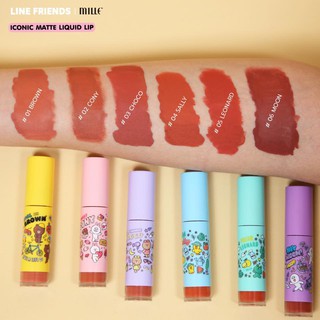 Line Friends l Mille Iconic Matte Liquid Lip