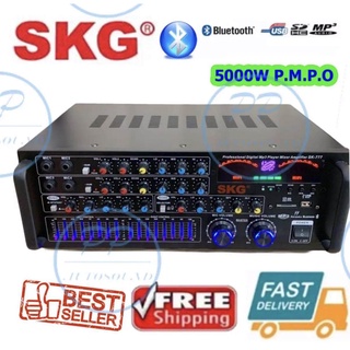 SKG เครื่องแอมป์ขยาย Bluetooth USB 5000w P.M.P.O รุ่น SK  777