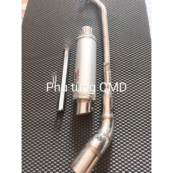 ท่อไอเสีย Leovince สีเงิน คอ 2 ชิ้น จาก STB ลองถึง sirius dream wave future 1 WRS