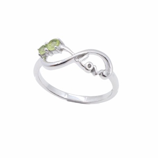 แหวนพลอย Peridot (เพอริดอท) R-PT0034-RH