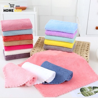 ผ้าเช็ดมือ พร้อมส่ง 26*26CM ผ้าขี้ริ้วอเนกประสงค์ ห้องครัวสองด้านผ้าเช็ดจานดูดซับ