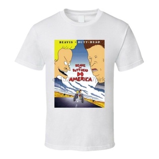 ㍿เสื้อยืดคอกลมแขนสั้นผ้าฝ้าย 100% พิมพ์ลาย Mtv Beavis And Head Do America Movie สําหรับผู้ชาย YPXBCODสามารถปรับแต่งได้