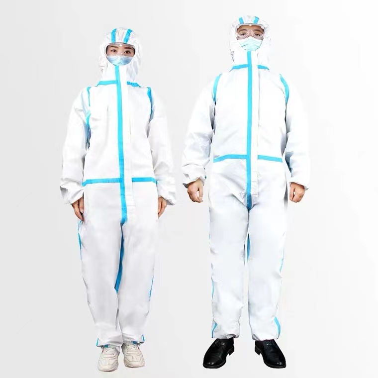 ชุดคลุม (ขนาด 180ชม) ชุดพีพีอี PPE 医用防护服 ชุดป้องกันสารเคมี ขุดป้องกันเชื้อโรค ชุดป้องกันเชื้อโรค ระดับสูงดูแลผม ชุด ppe