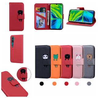 Fashion Cartoon Animals Flip Case Xiaomi Mi Note 10 Pro / Mi Note10 PU Leather Soft TPU Casing Xiomi Mi CC9 Pro Magnetic Buckle Wallet Cover Card Holders Stand