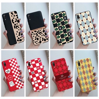 เคสโทรศัพท์มือถือ ซิลิโคนนุ่ม tpu ลายตารางหมากรุก เสือดาว แฟชั่น สําหรับ huawei y7 pro prime 2019 y7p 2020