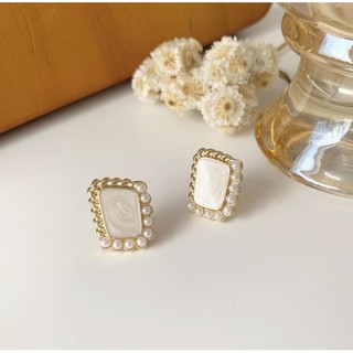 ต่างหู [Arrival] Earrings minimal Korean S925 ต่างหู มินิมอล เครื่องประดับแฟชั่น {พร้อมกล่อง}