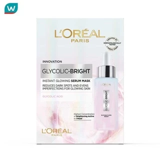 L'Oreal ลอรีอัล ปารีส ไกลโคลิค-ไบรท์ อินสแตนท์ โกลว์อิ้ง เซรั่ม มาส์ก 1 แผ่น