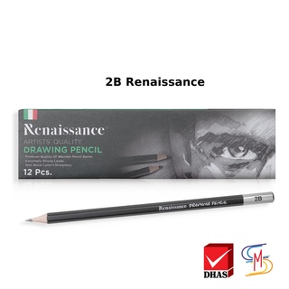 Renaissance ดินสอ ดินสอวาดเขียน 2B จำนวน 1 แท่ง