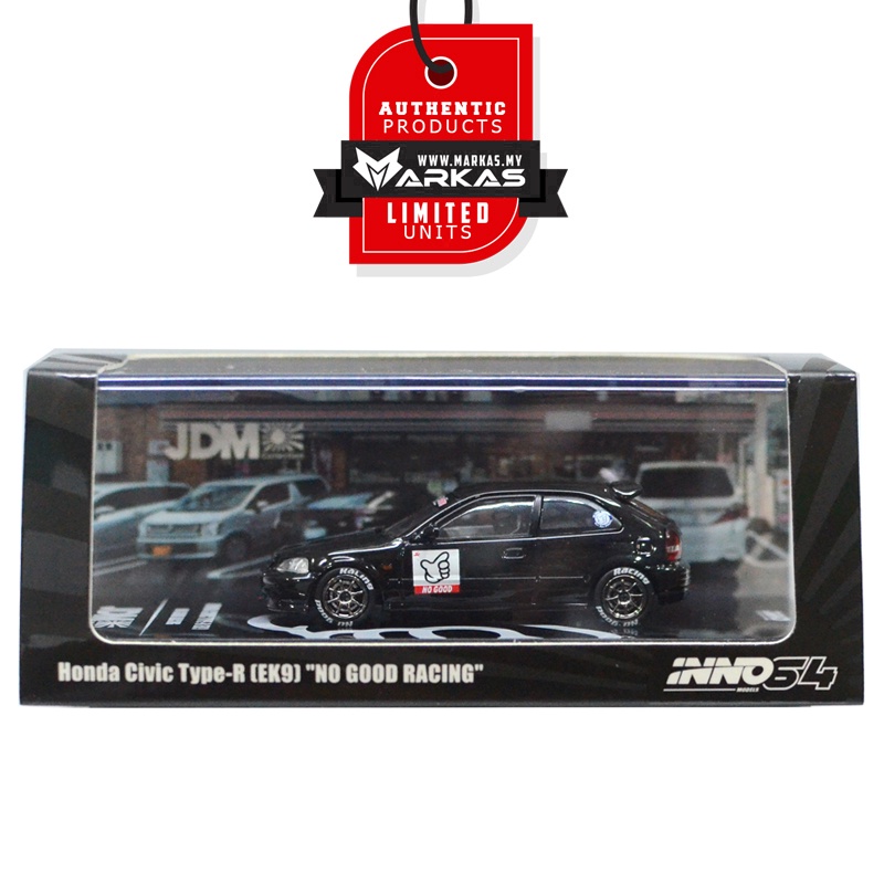 INNO รุ่น INNO64 1/64 JDM HONDA CIVIC TYPE-R EK9 NO GOOD RACING สีดํา