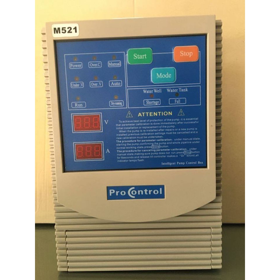 ตู้ควบคุมปั๊มน้ำอัจฉริยะ โปรคอนโทรล ProControl รุ่น M521/3 ไฟฟ้า 1 เฟส 220V *ของมือ1 เก็บนานใช้งานปก