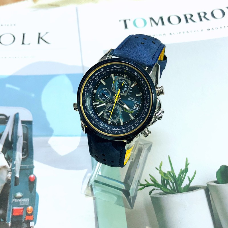 CITIZEN Men Quatz Watches Blue Angels World Chronograph Men Watch