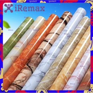 iRemax PVC วอลเปเปอร์หินอ่อน ติดผนัง มีกาวในตัว ลอกติดเองได้ ราคาถูก (60ซมยาว1เมตร)