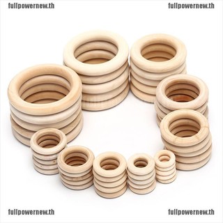 【fullpower】1Bag Natural Wood Circles Beads  Ring DIY Jewelry Making Crafts DIY