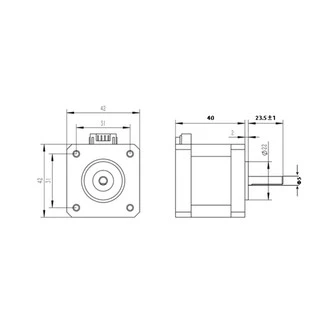 Nema17 Stepper Motor (17HS4401) 3D Printer Noise Insulated High Torque มีเก็บเงินปลายทางพร้อมส่งทันที !!!!!!