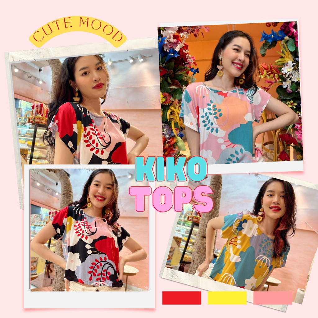 THONGYOY-Kiko Tops เสื้อแขนสั้นลายKiko 3 สี