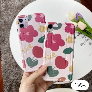 [พร้อมส่ง📦] เคสลายดอกไม้ เคสโทรศัพท์ เคสมือถือ 🌺ดอกไม้ใบเขียว