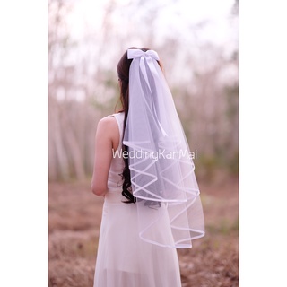 [ขายดี]เวลเจ้าสาว ปาร์ตี้เจ้าสาว เวลคลุมหน้าเจ้าสาวแบบหวีสับ Bridal Veil with comb V3+