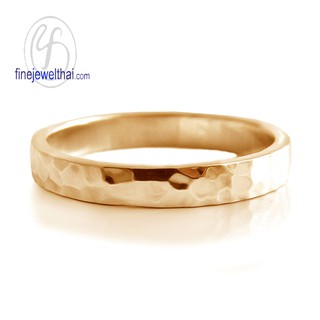 Finejewelthai แหวนเงินแท้-ชุบพิ้งค์โกลด์-แหวนเกลี้ยง-Silver-Wedding-Ring - R100500h-pg