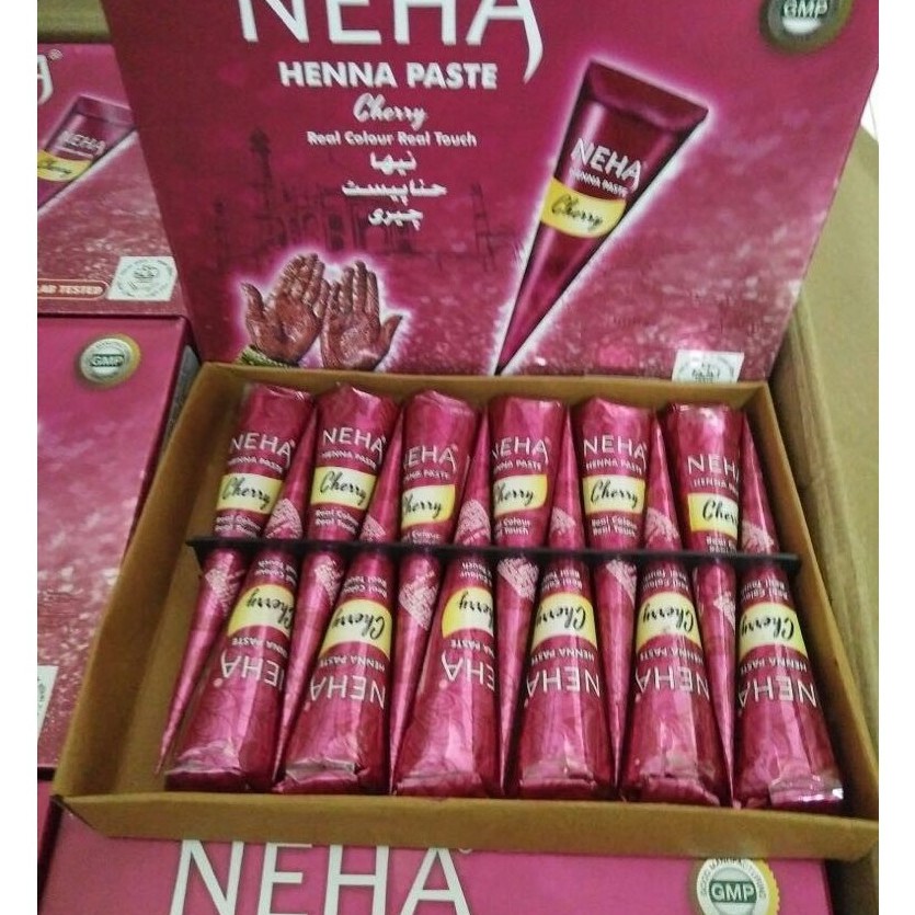 HENNA NEHA CONE CHERRY / HENNA GOLECHA CHERRY WHOLESALE 1 DOZEN