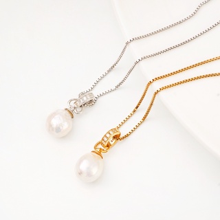 AR-Kang Collection***สร้อยคอwhite Pearl , white cz AAAAA(เงินแท้92.5%)
