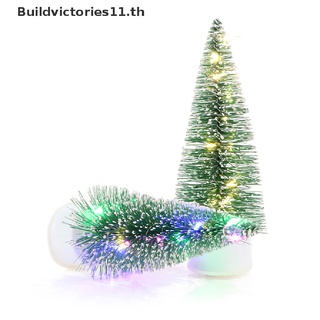 Buildvictories11 โมเดลต้นคริสต์มาส LED 1:12 สําหรับตกแต่งบ้านตุ๊กตา TH