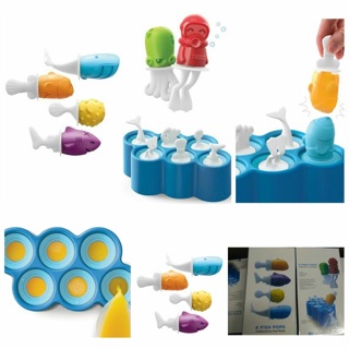 New‼️ บล็อกทำไอติม (Fish ice pop molds-6 sticks) ส่งฟรีลงทะเบียน‼️