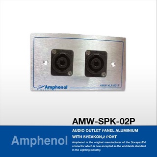 Amphenol AMW-SPK-02P แผ่นเพลท Speakon, 2 Port