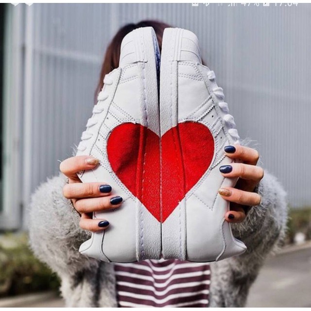 adidas superstar 80s half heart