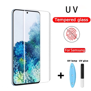 UV Tempered Glass For Samsung Note 8 Note 9 Note 10 Note 10 Plus Note 20 Note20 Ultra กระจกนิรภัย UV