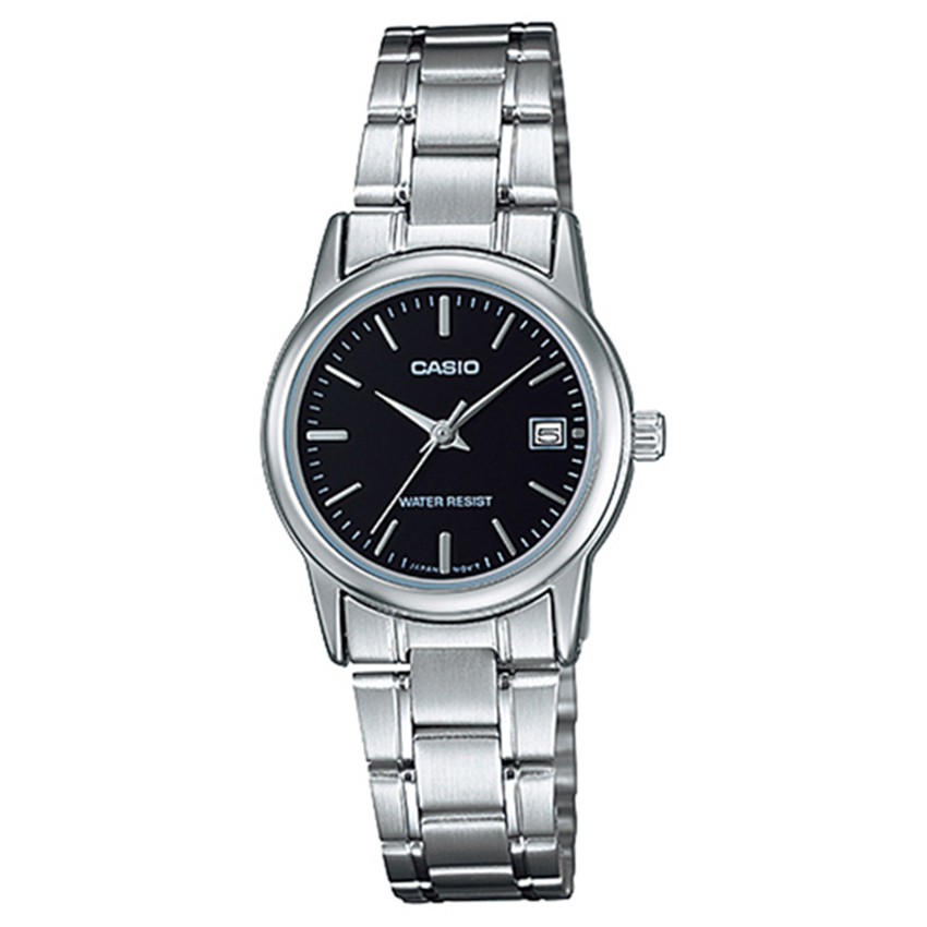 Casio นาฬิกาข้อมือผู้หญิง สายสแตนเลส รุ่น LTP-V002D-1AUDF-สีเงิน