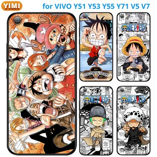 เคส VIVO Y27 Y78 Y36 Y35 Y22 Y22s Y31 Y51 Y53S Y76 Y77 Y91C Y1S Y52 Y72 Pro 4G 5G V2247 V2249 1820 V2271A มือถือ ลายการ์ตูนวันพีซ สําหรับ