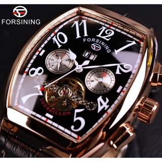 Forsining Date Month Display Rose Gold Case Mens Watches Top Brand Luxury Automatic Watch Montre Homme Clock Men Casual