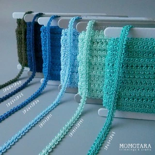 MOMOTARA No.188 (ชุดที่ 1) เทปทอ Knit ลายตวัด Chinese Knit ขนาด 0.9 CM ยาว 18 หลา เทป ริบบิ้น ริบบิ้นผ้า วัสดุตกแต่ง