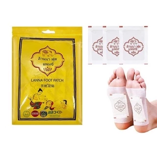 (10แผ่น/ซอง) Lanna Foot Patch แผ่นแปะเท้า ล้านนา ฟุตแพทช์ แผ่นแปะเท้า