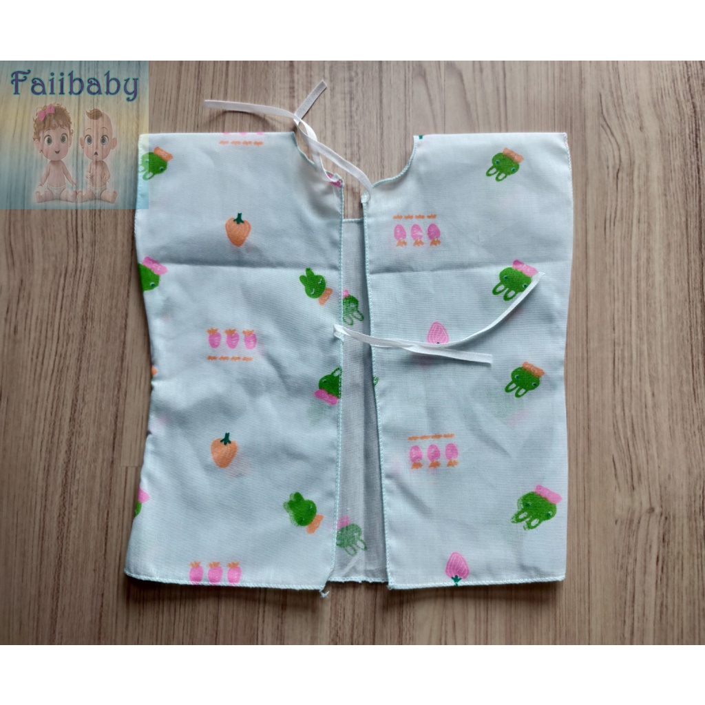 ราคาถูก 6-12 ตัว เสื้อเด็กอ่อนผูกหลัง ชุดเด็กแรกเกิด พิมลายทั้งตัว 0-3 เดือน ผ้าป่าน ใส่สบาย คละ4สี คละลายน่ารัก - รูปที่ 7