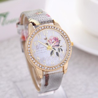 นาฬิกาดอกกุหลาบของผู้หญิง Womens Rose flower watch little girl watch