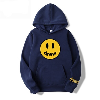 เสื้อสเวตเตอร์ของตัวอักษรเดียวกันการพิมพ์หน้ายิ้ม hoodie คู่หลวม