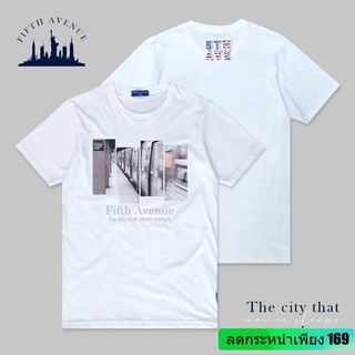 5thave เสื้อยืดแขนสั้นคลาสสิค รุ่น City in USA (Train)