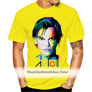 เสื้อสาวอวบ - เสื้อยืดผ้าฝ้ายใหม่ Avicii Dj ที่มีสีสันขนาดผู้ชาย S-2Xl ฮาราจูกุตลกเสื้อยืดคอโอ